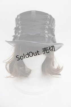 画像2: candynoir / ウサミミ・ダブルベルト・コルセットハット  黒 I-25-09-21-119-EL-AC-HD-ZI