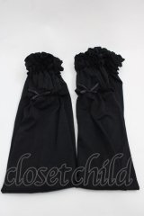 PINK HOUSE / フリルリボンアームカバー  黒 I-25-09-21-122-LO-ZA-HD-ZI