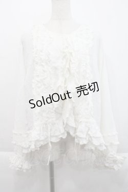 画像1: KETTY / フリルピンタックブラウス  白 I-25-09-21-008-EL-BL-HD-ZI