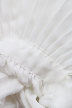 画像5: OLIVE des OLIVE / ピンタックフリルパールボタンブラウス  白 I-25-09-21-010-LO-BL-HD-ZI