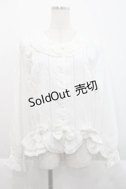 画像1: KETTY / ピンタックリボンブラウス  白 I-25-09-21-002-EL-BL-HD-ZI