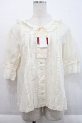 PINK HOUSE / レースフリル衿ブラウス  生成り I-25-09-21-014-LO-BL-HD-ZI