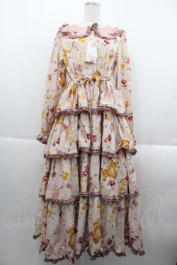 画像1: PINK HOUSE / Animal Happy Jamプリントワンピース  ピンク I-25-09-24-041-LO-OP-SA-ZI