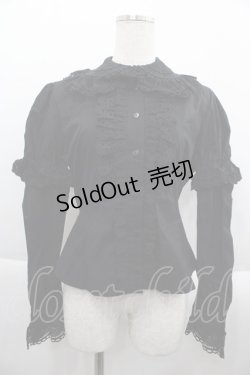 画像1: BABY,THE STARS SHINE BRIGHT / ハートハートブラウス  黒 I-25-09-24-004-BA-BL-SA-ZI