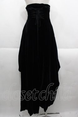 画像2: Na+H / 別珍ロングスカート  黒 I-25-09-24-048-PU-SK-SA-ZI