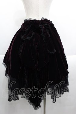 画像2: MARBLE / ベルベット重ねレーススカート  黒 I-25-09-24-049-GO-SK-SA-ZI