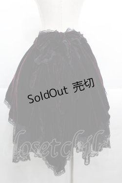 画像2: MARBLE / ベルベット重ねレーススカート  黒 I-25-09-24-049-GO-SK-SA-ZI
