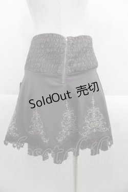画像2: Ozz Croce / 薔薇モチーフ刺繍スカート  グレーＸ紫 I-25-09-24-052-OO-SK-SA-ZI