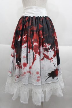 画像2: Triple fortune / ブラッディスカート  白Ｘ赤Ｘ黒 I-25-09-24-053-EL-SK-SA-ZI