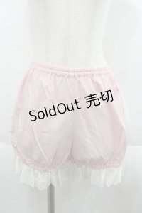 BABY,THE STARS SHINE BRIGHT / 段レースドロワーズ  ピンクＸ白 I-25-09-24-054-BA-PA-SA-ZI