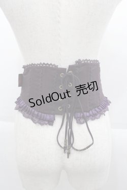 画像2: Ozz oneste / サイド編み上げダブルZIPコルセット  紫 I-25-09-24-058-OO-ZA-SA-ZI