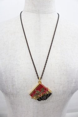 画像3: Q-pot. / Carre de Chocolat Necklace  黒Ｘ赤 I-25-09-24-060-QP-AC-SA-ZI
