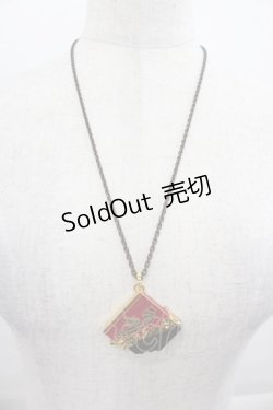 画像3: Q-pot. / Carre de Chocolat Necklace  黒Ｘ赤 I-25-09-24-060-QP-AC-SA-ZI