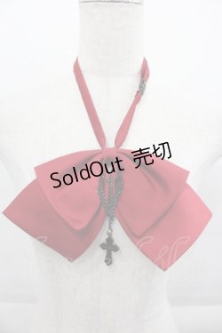 画像1: BPN / クロスチェーンリボンタイ  赤Ｘ黒 I-25-09-24-063-GO-ZA-SA-ZI