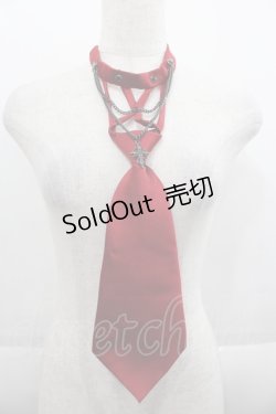 画像1: BPN / クロスチェーンネクタイ  赤Ｘ黒 I-25-09-24-065-GO-ZA-SA-ZI