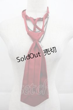 画像2: BPN / クロスチェーンネクタイ  赤Ｘ黒 I-25-09-24-065-GO-ZA-SA-ZI