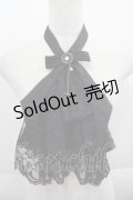 MARBLE / リボンレースジャボ  黒 I-25-09-24-066-GO-ZA-SA-ZI