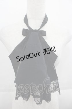 画像2: MARBLE / リボンレースジャボ  黒 I-25-09-24-066-GO-ZA-SA-ZI