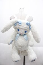 画像1: BABY,THE STARS SHINE BRIGHT / うさくみゃリュック  白Ｘサックス I-25-09-24-074-BA-BG-SA-ZI (1)