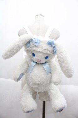 画像1: BABY,THE STARS SHINE BRIGHT / うさくみゃリュック  白Ｘサックス I-25-09-24-074-BA-BG-SA-ZI
