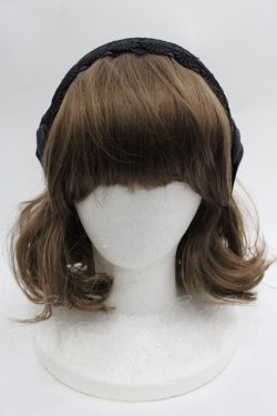 画像2: m petit by misako / レースリボンカチューシャ  黒 I-25-09-24-076-LO-AC-SA-ZI