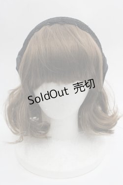 画像2: m petit by misako / レースリボンカチューシャ  黒 I-25-09-24-076-LO-AC-SA-ZI