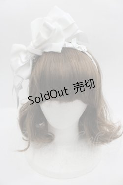 画像1: ALICE and the PIRATES / グログランリボン3WAYカチューシャ  白 I-25-09-24-078-PA-AC-SA-ZI