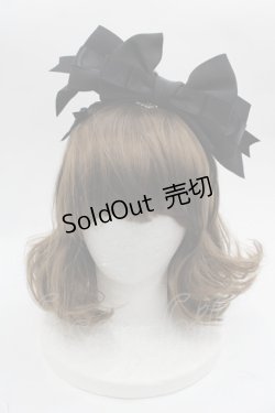 画像1: ALICE and the PIRATES / グログランリボン3WAYカチューシャ  黒 I-25-09-24-079-PA-AC-SA-ZI