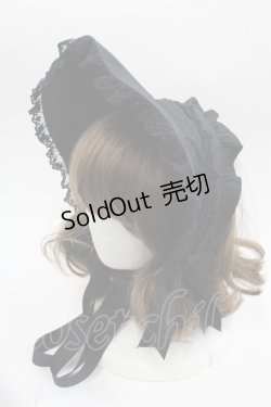 画像1: Moi-meme-Moitie / ローズクロスハーフボンネット  黒 I-25-09-24-080-MO-ZA-SA-ZI