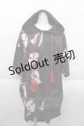 Drug Honey / 狐お面BIG TEE  黒Ｘ白Ｘ赤 I-25-09-24-007-PU-TO-SA-ZI