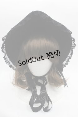 画像2: Moi-meme-Moitie / ローズクロスハーフボンネット  黒 I-25-09-24-080-MO-ZA-SA-ZI