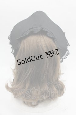 画像3: Moi-meme-Moitie / ローズクロスハーフボンネット  黒 I-25-09-24-080-MO-ZA-SA-ZI