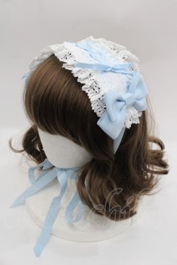 画像1: BABY,THE STARS SHINE BRIGHT / はしごレースのスピンドールヘッドドレス  サックス I-25-09-24-082-BA-AC-SA-ZI