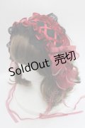 Snowdrop to Saint Maria / ストロベリージャムヘッドドレス  黒Ｘ赤 I-25-09-24-086-LO-AC-SA-ZI