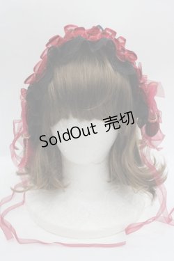 画像2: Snowdrop to Saint Maria / ストロベリージャムヘッドドレス  黒Ｘ赤 I-25-09-24-086-LO-AC-SA-ZI