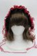 画像2: Snowdrop to Saint Maria / ストロベリージャムヘッドドレス  黒Ｘ赤 I-25-09-24-086-LO-AC-SA-ZI (2)