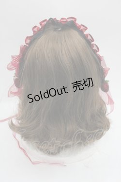 画像3: Snowdrop to Saint Maria / ストロベリージャムヘッドドレス  黒Ｘ赤 I-25-09-24-086-LO-AC-SA-ZI