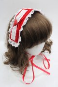 Nile Perch / 別珍×綿レースヘッドドレス  レッド I-25-09-24-087-LO-ZA-SA-ZI