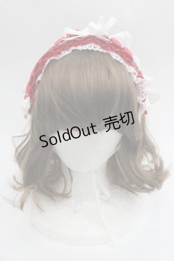 画像2: MARBLE / 薔薇リボンヘッドドレス  赤Ｘ白 I-25-09-24-088-GO-AC-SA-ZI