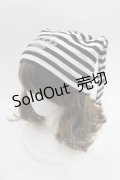 MAM / ボーダーうさみみハット  黒Ｘ白 I-25-09-24-090-LO-AC-SA-ZI