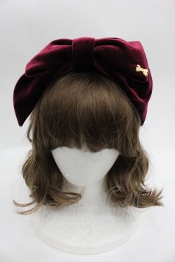 画像2: Angelic Pretty / Lady Ribbonヘアバンド  ボルドー I-25-09-24-092-AP-AC-SA-ZI