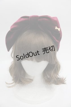 画像2: Angelic Pretty / Lady Ribbonヘアバンド  ボルドー I-25-09-24-092-AP-AC-SA-ZI