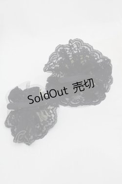 画像2: JESUS DIAMANTE / ローズレースクリップセット  黒Ｘアイボリー I-25-09-24-094-JE-AC-SA-ZI