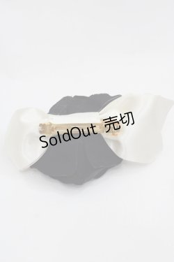 画像2: JESUS DIAMANTE / マドモアゼルカメリアバレッタ  黒Ｘ白 I-25-09-24-095-JE-AC-SA-ZI