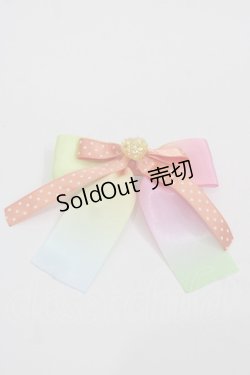 画像1: Nile Perch / レインボーリボンバレッタ  レインボーＸオレンジ I-25-09-24-102-LO-AC-SA-ZI