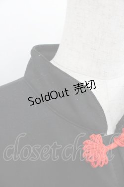 画像3: ACDC RAG / チャイナ半袖カットソー  黒Ｘ赤 I-25-09-24-009-PU-TO-SA-ZI