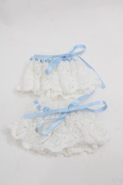 画像1: BABY,THE STARS SHINE BRIGHT / トーションレースお袖とめ  白Ｘサックス I-25-09-24-108-BA-ZA-SA-ZI