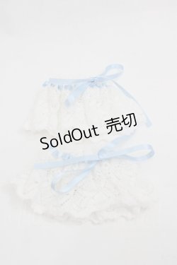 画像1: BABY,THE STARS SHINE BRIGHT / トーションレースお袖とめ  白Ｘサックス I-25-09-24-108-BA-ZA-SA-ZI