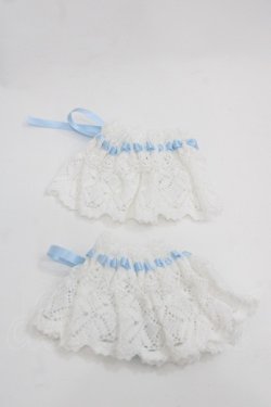 画像2: BABY,THE STARS SHINE BRIGHT / トーションレースお袖とめ  白Ｘサックス I-25-09-24-108-BA-ZA-SA-ZI