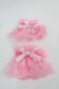 画像1: Nile Perch / ハートリボンビジューレースお袖とめ  ピンク I-25-09-24-109-LO-ZA-SA-ZI (1)